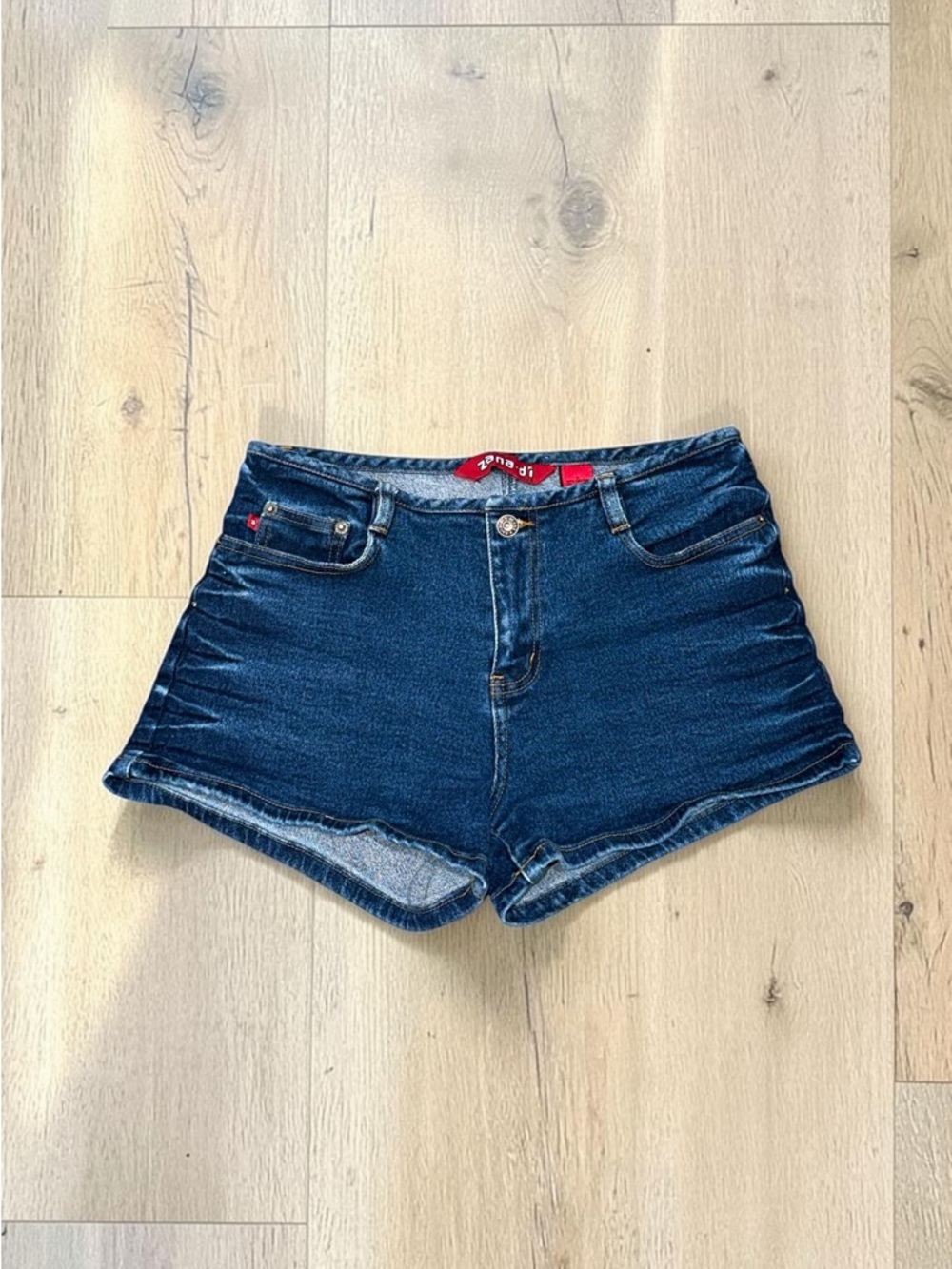 Vintage Zana Di Low Rise Micro Deconstructed Waist Festival Jeans Shorts Size 29